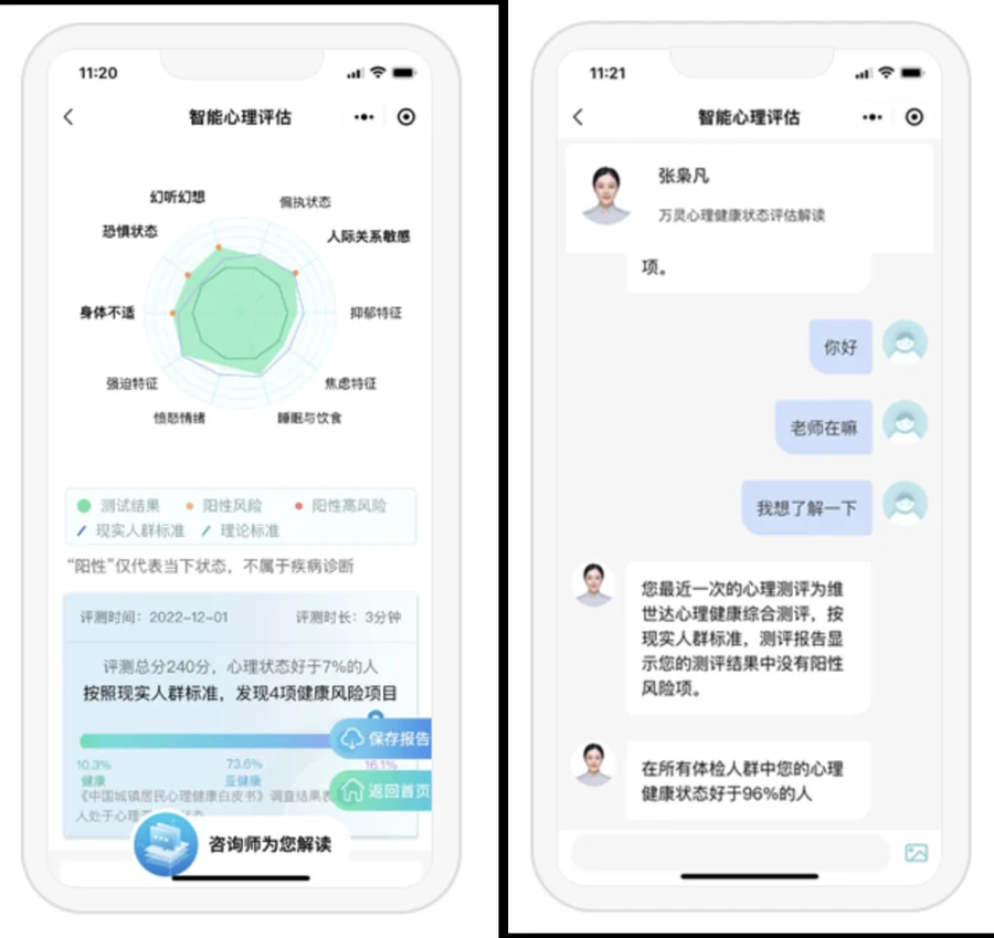 Enterprise mental health mobile application